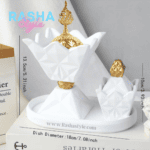 elegant set 3 pcs طقم  مبخرة وعلبة للبخور و صينية شكل جديد