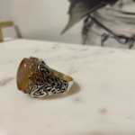 خاتم فضة يماني 925